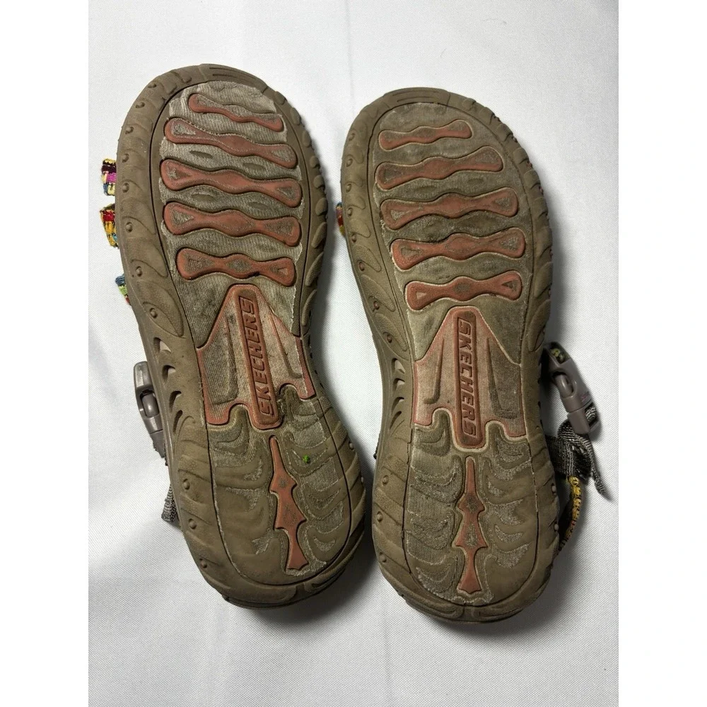 Skechers Reggae-Sew Me Sandals‎ MultiColor 7 Women's Strappy Outdoor Lifestyle
